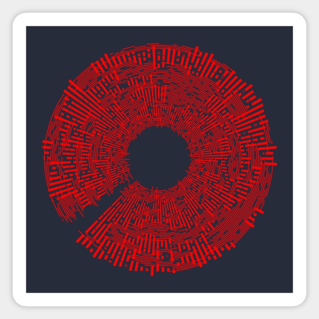 Red Mech Bot Eye Sticker by AKdesign